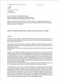 Courrier adressé à l'AAPPMA de Massiac et réponse de la fédération de pêche du Cantal